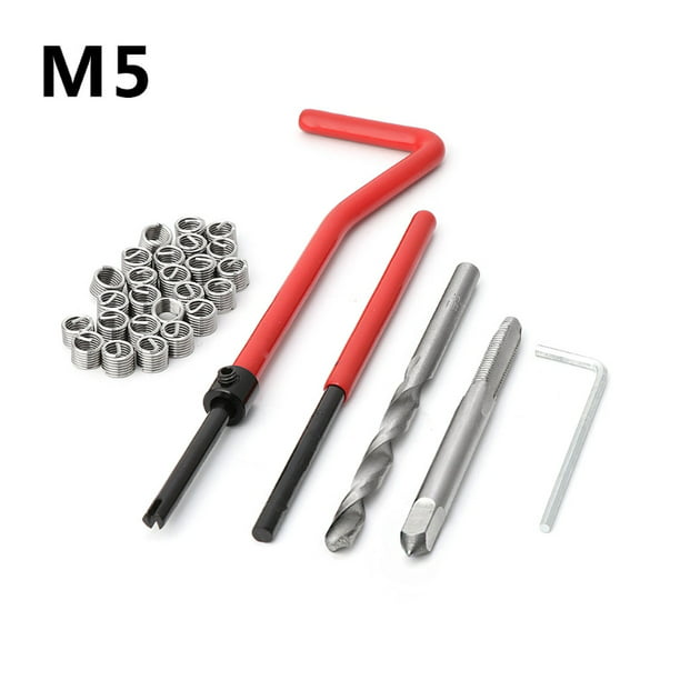 M5 30Pcs Thread Repair Insert Kit，Stainless Steel Thread Repair Insert Kit Compatible Hand Tool Set Auto Repair Tool，for Auto Repairing 